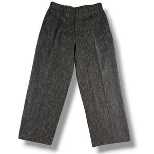 Sharp Garment Corp Black 100% Wool Dress Pants 32x34 Minimalist Quiet Luxury